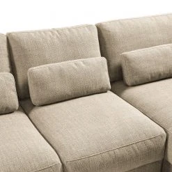 Studio Copenhagen Ecksofa Willows III - Webstoff Amila: Beige - Longchair davorstehend rechts -Wohnzimmermöbel boutique en ligne 1000218220 201215 18330300281 DETAILS P000000001000218220