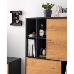 Red Living Highboard Barview - Echtholzfurnier - Eiche / Anthrazit 48 Red Living Highboard Barview - Echtholzfurnier - Eiche / Anthrazit -Wohnzimmermöbel boutique en ligne 1000218365 210413 12581900024 DETAILS P000000001000218365