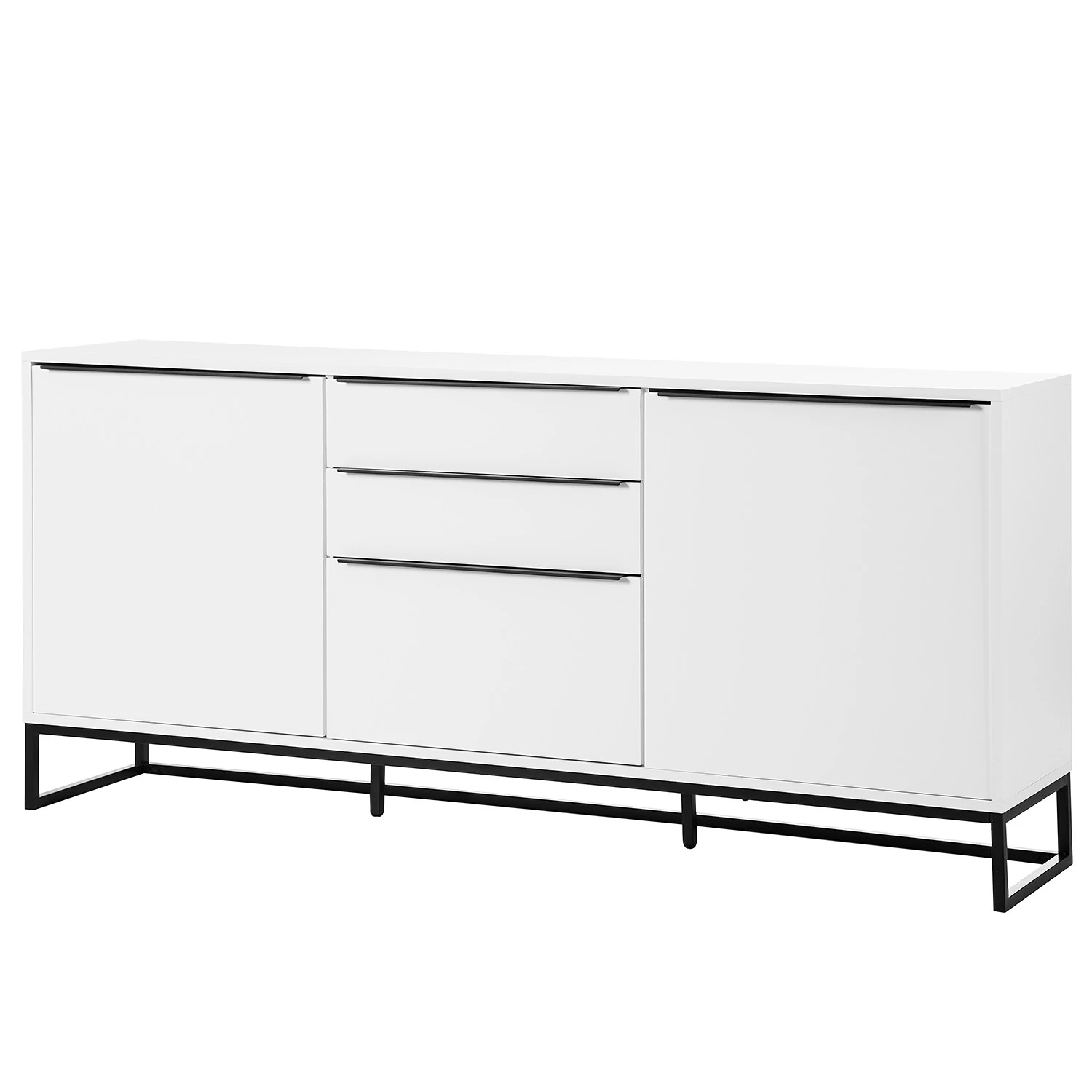 Fredriks Sideboard White Hall II - Matt Weiß / Schwarz 1 Fredriks Sideboard White Hall II - Matt Weiß / Schwarz
