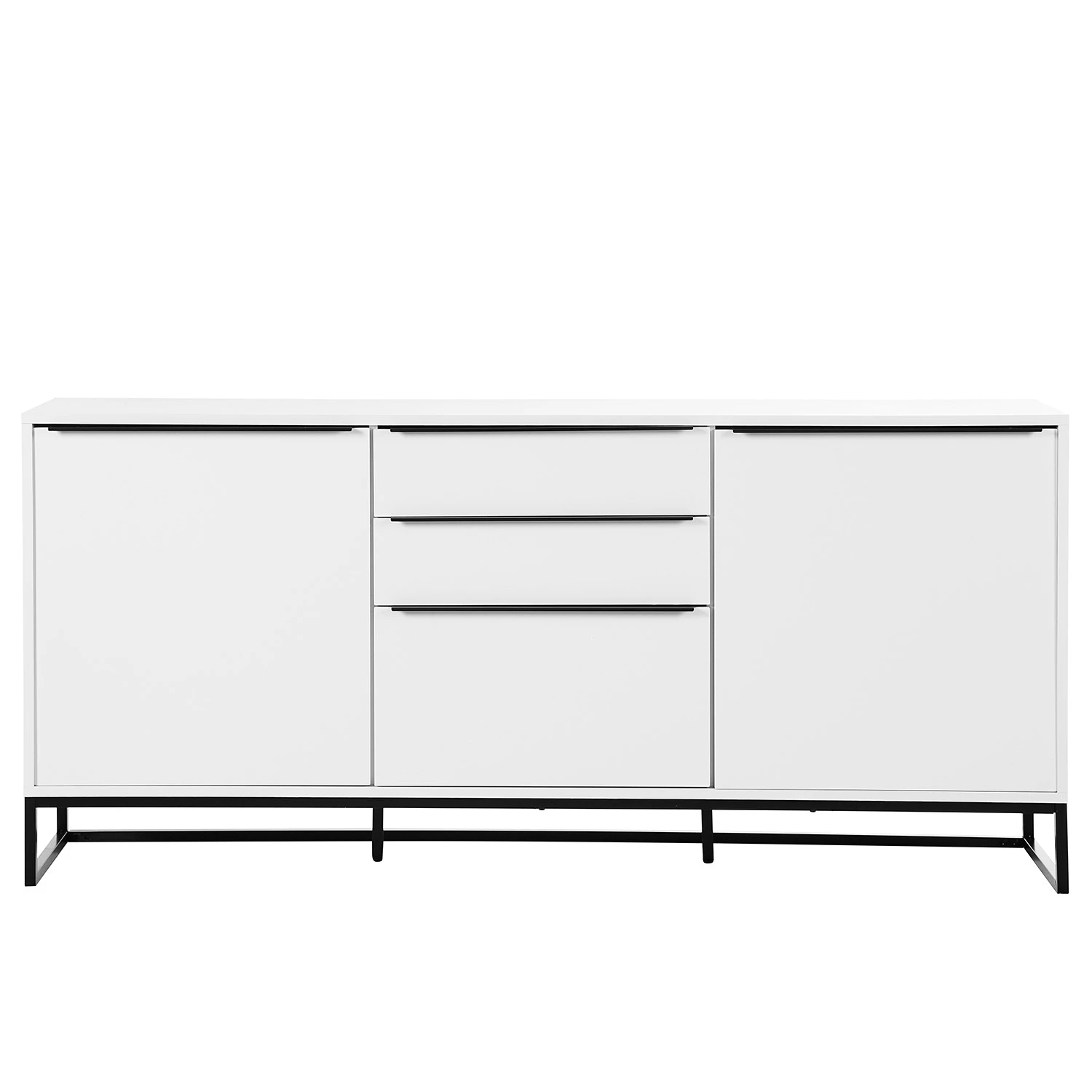 Fredriks Sideboard White Hall II - Matt Weiß / Schwarz 7 Fredriks Sideboard White Hall II - Matt Weiß / Schwarz – Bild 7