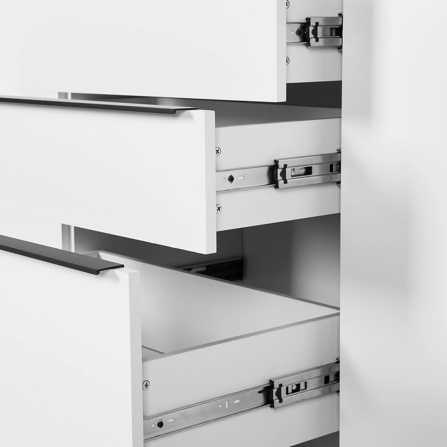 Fredriks Sideboard White Hall II - Matt Weiß / Schwarz 10 Fredriks Sideboard White Hall II - Matt Weiß / Schwarz – Bild 10