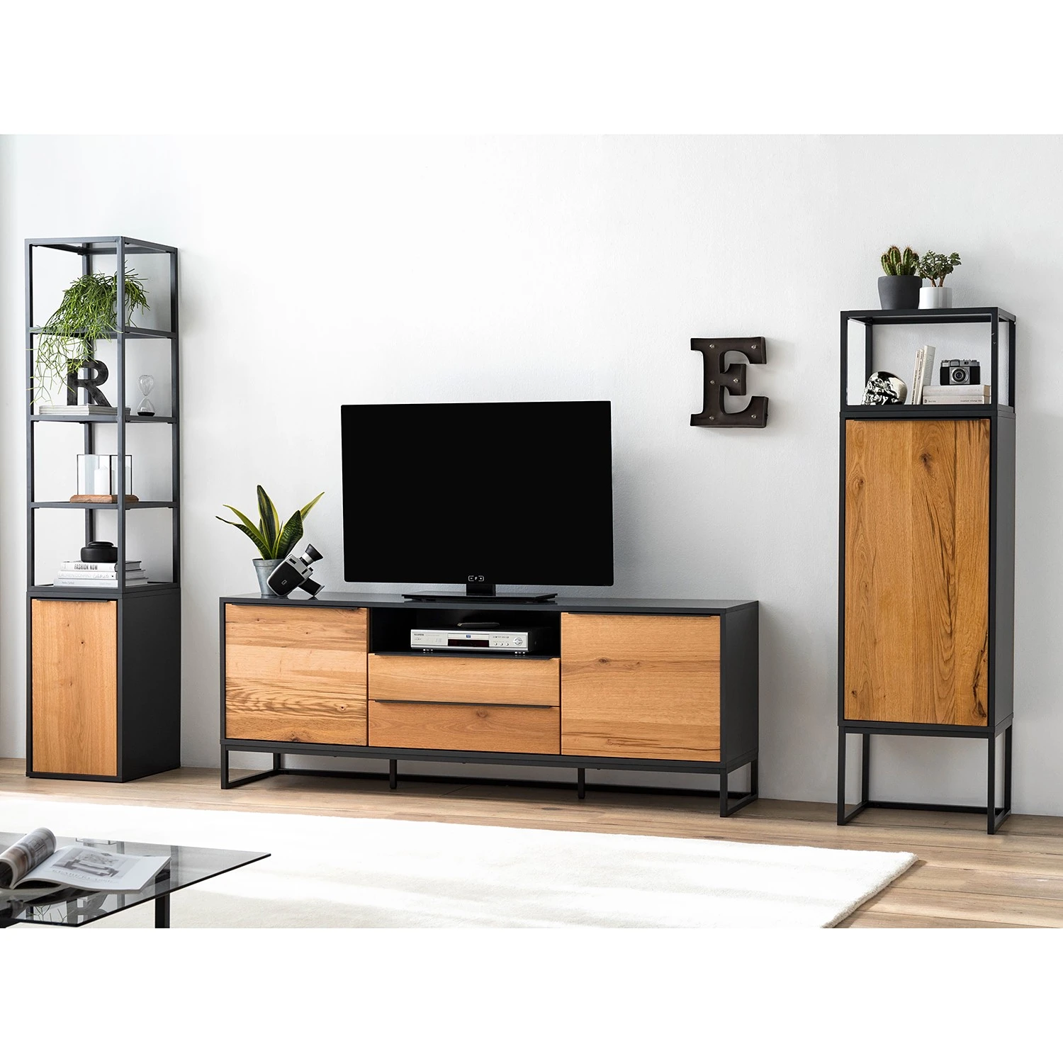 Red Living Sideboard Barview II - Echtholzfurnier - Eiche / Anthrazit 4 Red Living Sideboard Barview II - Echtholzfurnier - Eiche / Anthrazit – Bild 4