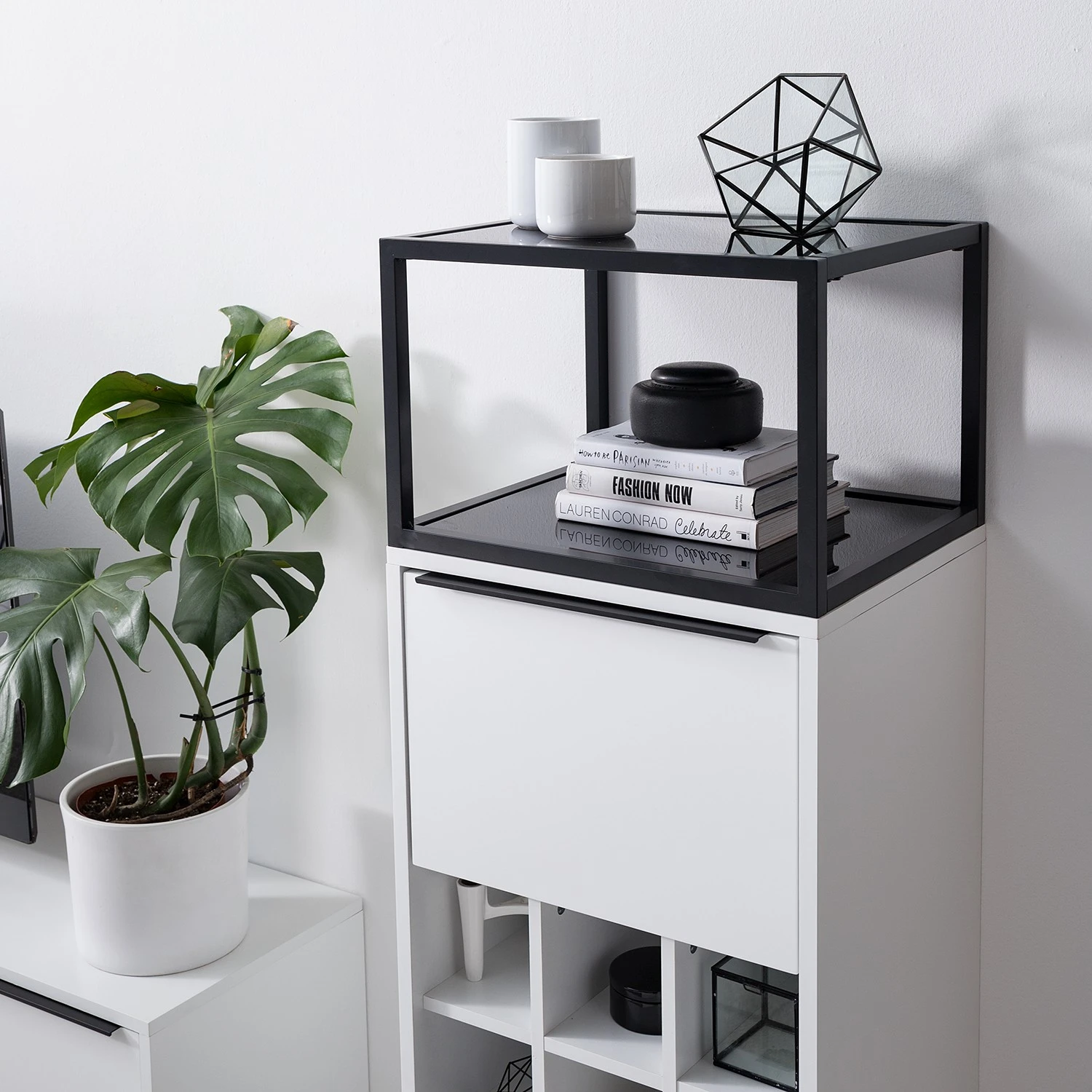 Fredriks Schrank White Hall II - Matt Weiß / Schwarz 15 Fredriks Schrank White Hall II - Matt Weiß / Schwarz – Bild 15