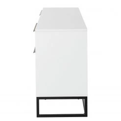 Fredriks Lowboard White Hall II - Matt Weiß / Schwarz 23 Fredriks Lowboard White Hall II - Matt Weiß / Schwarz -Wohnzimmermöbel boutique en ligne 1000218377 210311 10580900015 DETAILS P000000001000218377