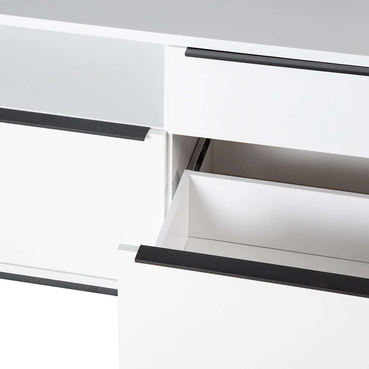 Fredriks Lowboard White Hall II - Matt Weiß / Schwarz 13 Fredriks Lowboard White Hall II - Matt Weiß / Schwarz – Bild 13