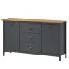 Maison Belfort Sideboard Rivery III - Kiefer massiv - Anthrazit