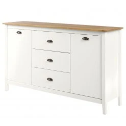 Maison Belfort Sideboard Rivery III - Kiefer massiv - Weiß