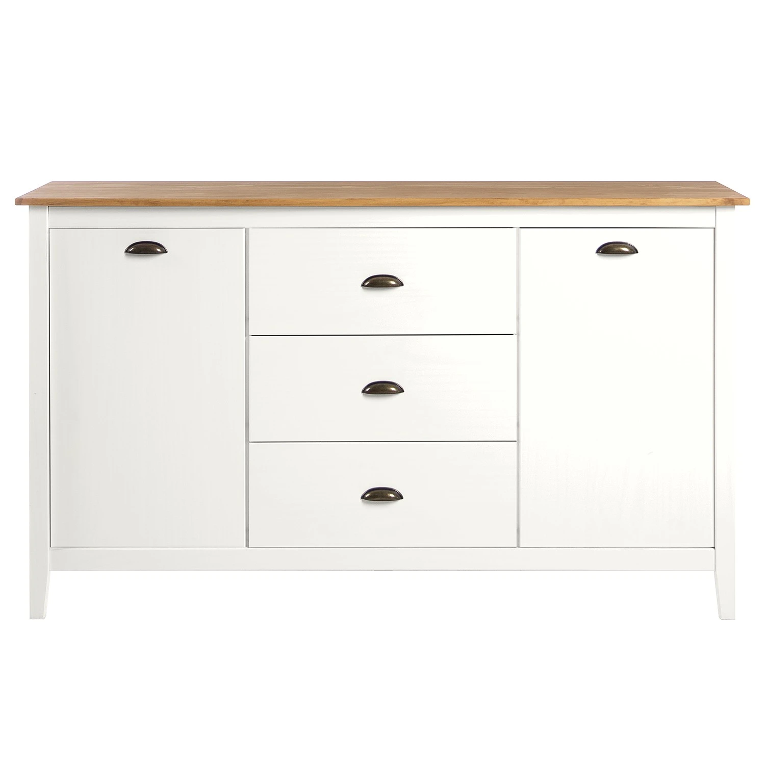 Maison Belfort Sideboard Rivery III - Kiefer massiv - Weiß 4 Maison Belfort Sideboard Rivery III - Kiefer massiv - Weiß – Bild 4