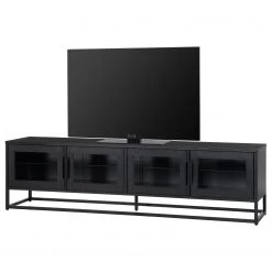 Ars manufacti TV-Lowboard Kayys - Glas / Metall - Schwarz