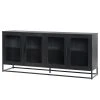 Ars manufacti Sideboard Kayys - Glas / Metall - Schwarz