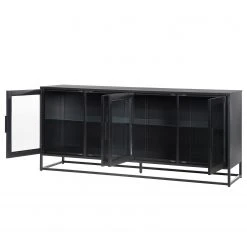 Ars manufacti Sideboard Kayys - Glas / Metall - Schwarz -Wohnzimmermöbel boutique en ligne 1000219025 210330 15112500026 DETAILS P000000001000219025