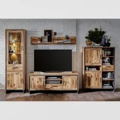 Ridgevalley Wandboard Priay - Lärche Dekor / Graphit - Breite: 155 cm -Wohnzimmermöbel boutique en ligne 1000220671 200819 06340000027 MOOD DETAILS P000000001000220671 mood