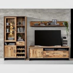 Ridgevalley Vitrinenschrank Priay - Inkl. Beleuchtung - Lärche Dekor / Graphit 10 Ridgevalley Vitrinenschrank Priay - Inkl. Beleuchtung - Lärche Dekor / Graphit -Wohnzimmermöbel boutique en ligne 1000220677 200819 06352300064 MOOD DETAILS P000000001000220677 mood