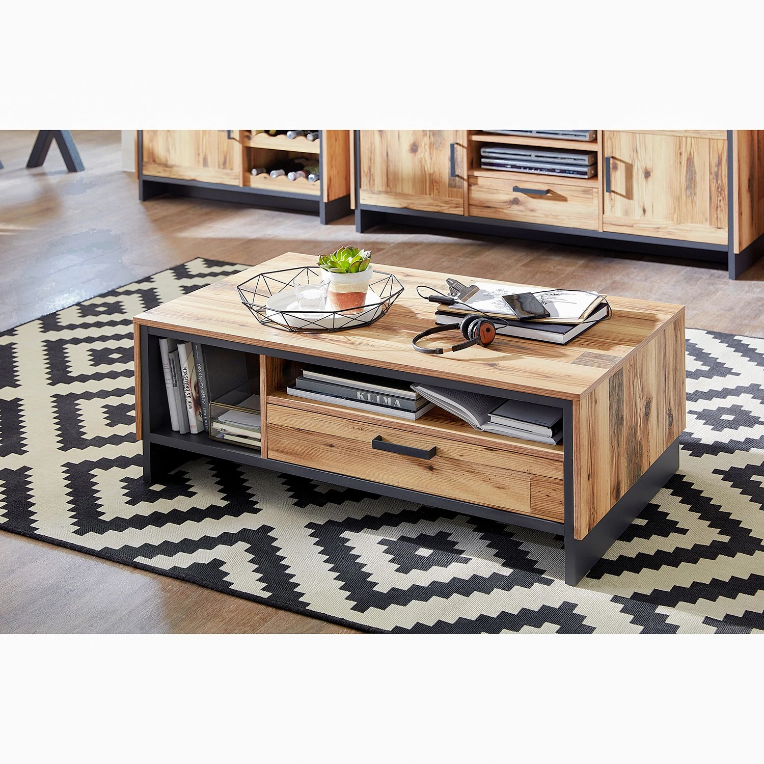 Ridgevalley Couchtisch Priay - Lärche Dekor / Graphit 2 Ridgevalley Couchtisch Priay - Lärche Dekor / Graphit – Bild 2