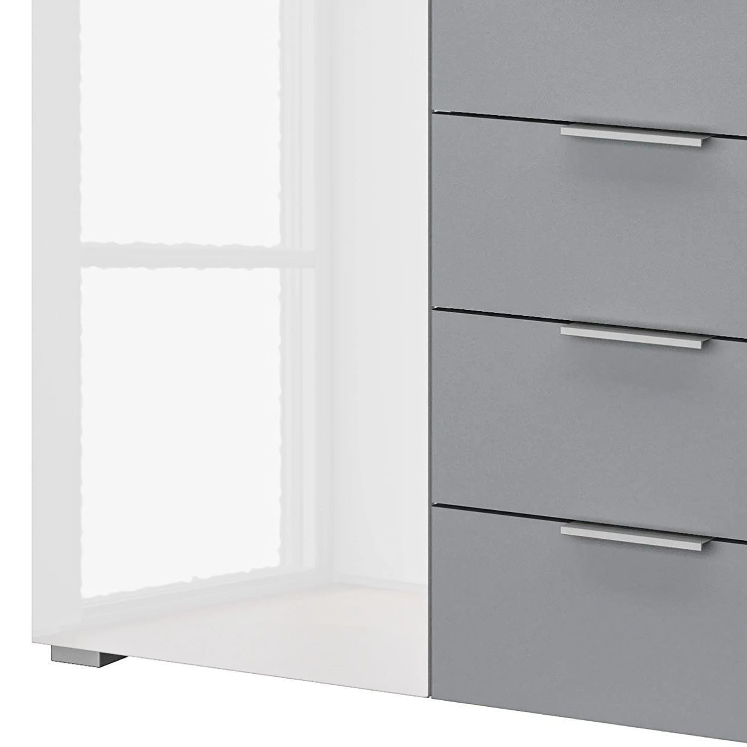 Rauch Orange Kommode Bellezza III - Hochglanz Weiß / Grau 4 Rauch Orange Kommode Bellezza III - Hochglanz Weiß / Grau – Bild 4
