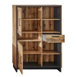 Ridgevalley Wohnwand Priay III (4-teilig) - Inkl. Beleuchtung - Lärche Dekor / Graphit -Wohnzimmermöbel boutique en ligne 1000221769 200831 14271800038 DETAILS P000000001000221769