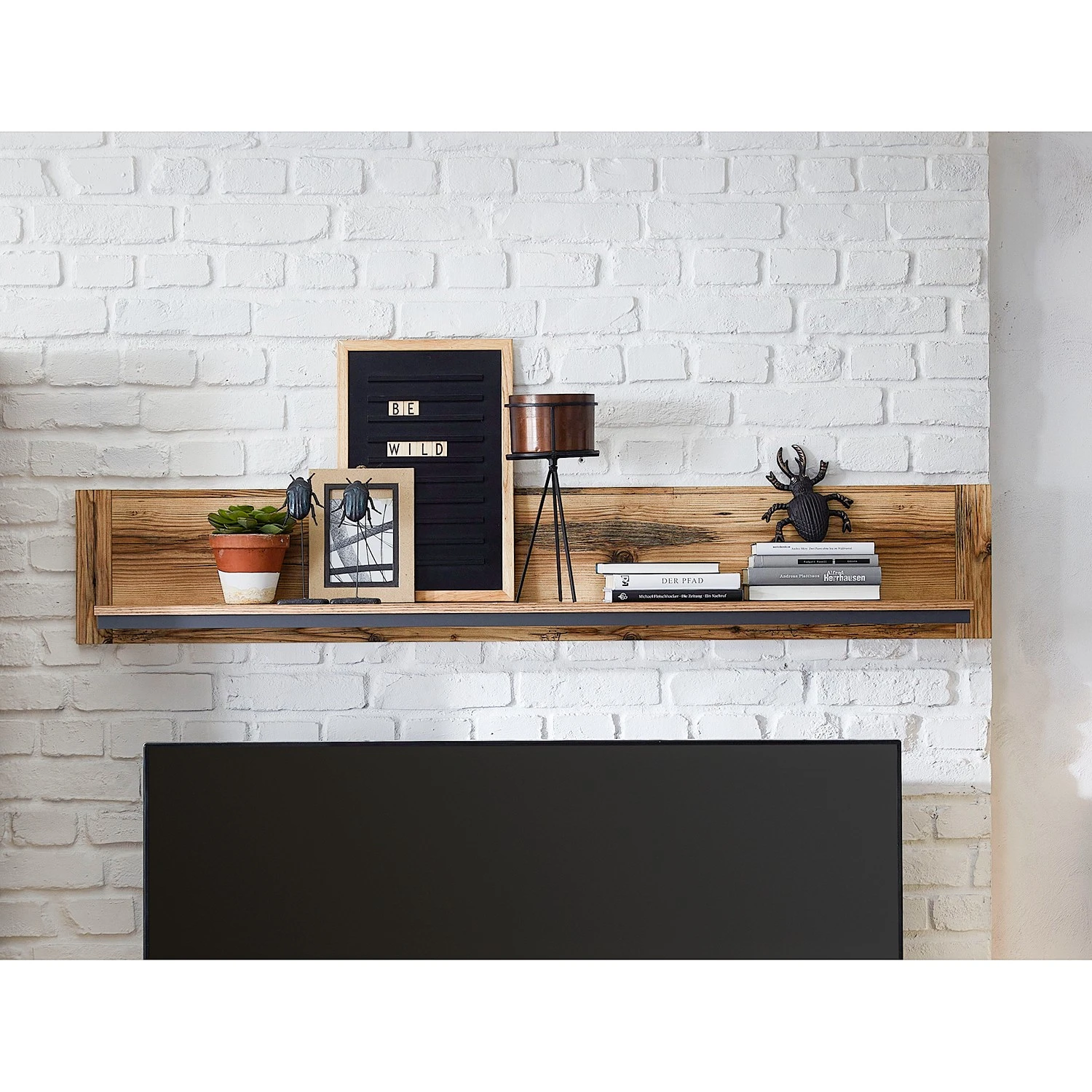 Ridgevalley Wohnkombination Priay (2-teilig) - Lärche Dekor / Graphit 2 Ridgevalley Wohnkombination Priay (2-teilig) - Lärche Dekor / Graphit – Bild 2