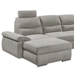 Fredriks Wohnlandschaft Caldwell - Webstoff - Webstoff Roge: Silber - Ottomane davorstehend rechts -Wohnzimmermöbel boutique en ligne 1000222137 201119 09423000276 DETAILS P000000001000222137