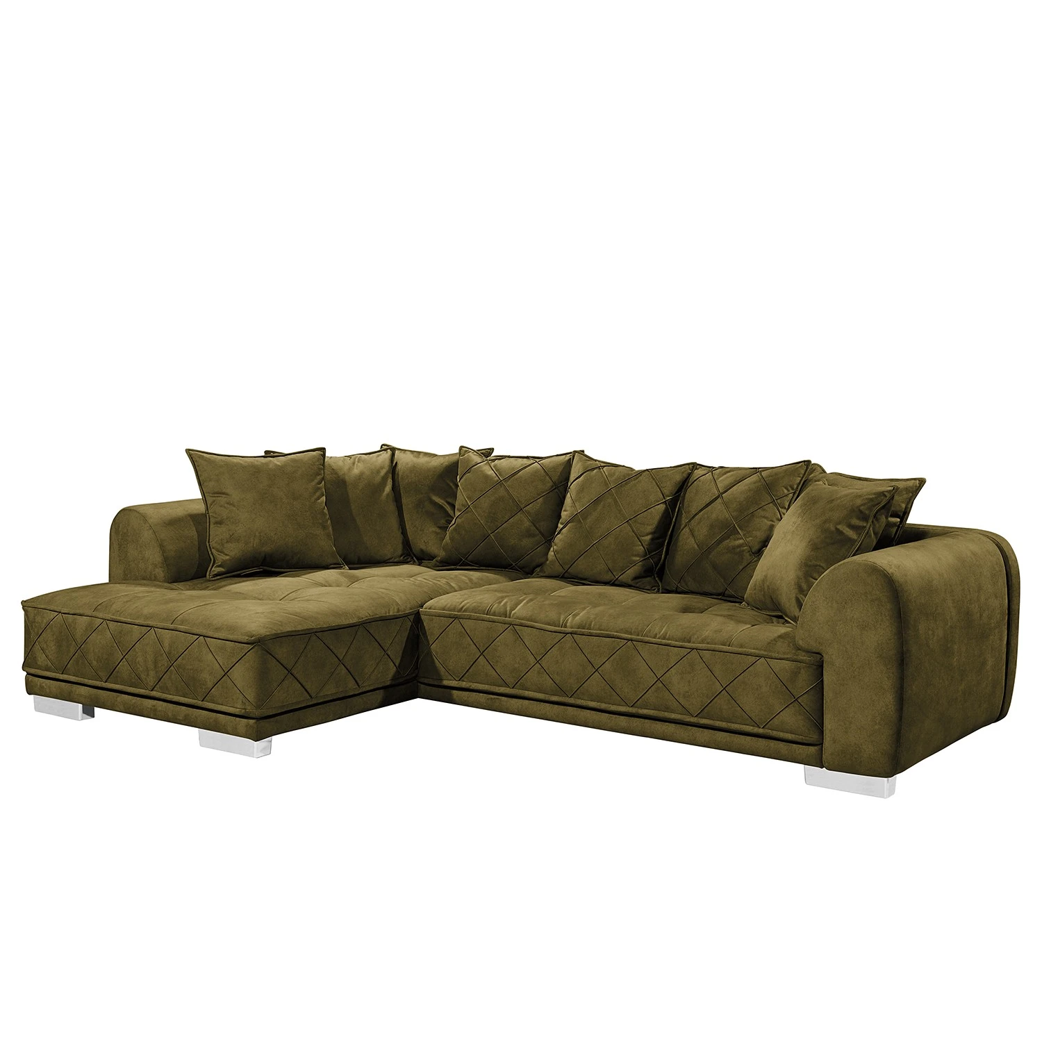 Fredriks Ecksofa Upland - Microfaser - Microfaser Salvo: Olivgrün 1 Fredriks Ecksofa Upland - Microfaser - Microfaser Salvo: Olivgrün