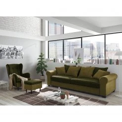 Fredriks Schlafsofa Marcola - Webstoff; Microfaser - Microfaser Salvo: Olivgrün -Wohnzimmermöbel boutique en ligne 1000222188 201119 09424200601 MOOD DETAILS P000000001000222188 mood