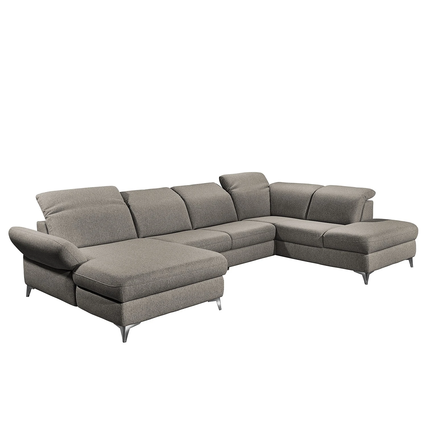 Fredriks Wohnlandschaft Glenmoore - Webstoff - Webstoff Ganum: Steingrau - Longchair davorstehend links / Ottomane rechts 1 Fredriks Wohnlandschaft Glenmoore - Webstoff - Webstoff Ganum: Steingrau - Longchair davorstehend links / Ottomane rechts