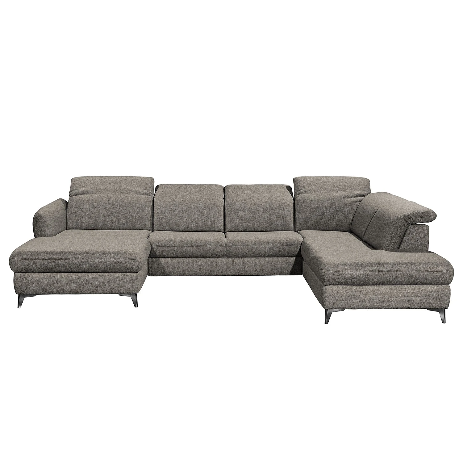 Fredriks Wohnlandschaft Glenmoore - Webstoff - Webstoff Ganum: Steingrau - Longchair davorstehend links / Ottomane rechts 6 Fredriks Wohnlandschaft Glenmoore - Webstoff - Webstoff Ganum: Steingrau - Longchair davorstehend links / Ottomane rechts – Bild 6