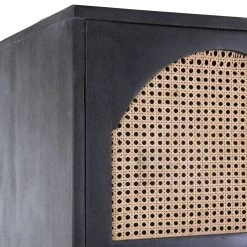 Red Living Schrank Mokena - Wiener Geflecht / Mango massiv - Natur / Mango Schwarz -Wohnzimmermöbel boutique en ligne 1000223461 200826 12345700007 DETAILS P000000001000223461