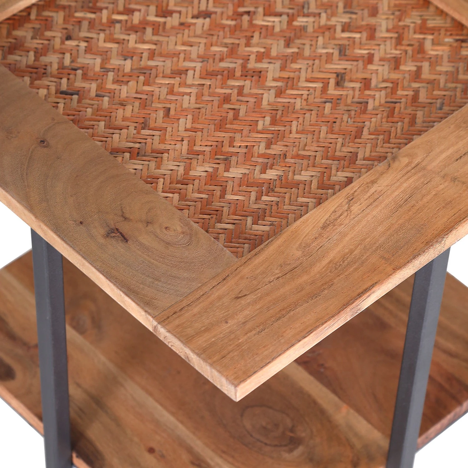 Ars manufacti Beistelltisch Leyma (2er-Set) - Rattan / Akazie massiv - Akazie / Anthrazit 4 Ars manufacti Beistelltisch Leyma (2er-Set) - Rattan / Akazie massiv - Akazie / Anthrazit – Bild 4