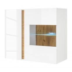 Loftscape Wohnwand Cailla II (4-teilig) - Hochglanz Weiß / Eiche Dekor -Wohnzimmermöbel boutique en ligne 1000223932 200828 15503800180 DETAILS P000000001000223932