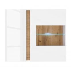 Loftscape Wohnwand Cailla II (4-teilig) - Hochglanz Weiß / Eiche Dekor -Wohnzimmermöbel boutique en ligne 1000223932 200828 15504000182 DETAILS P000000001000223932