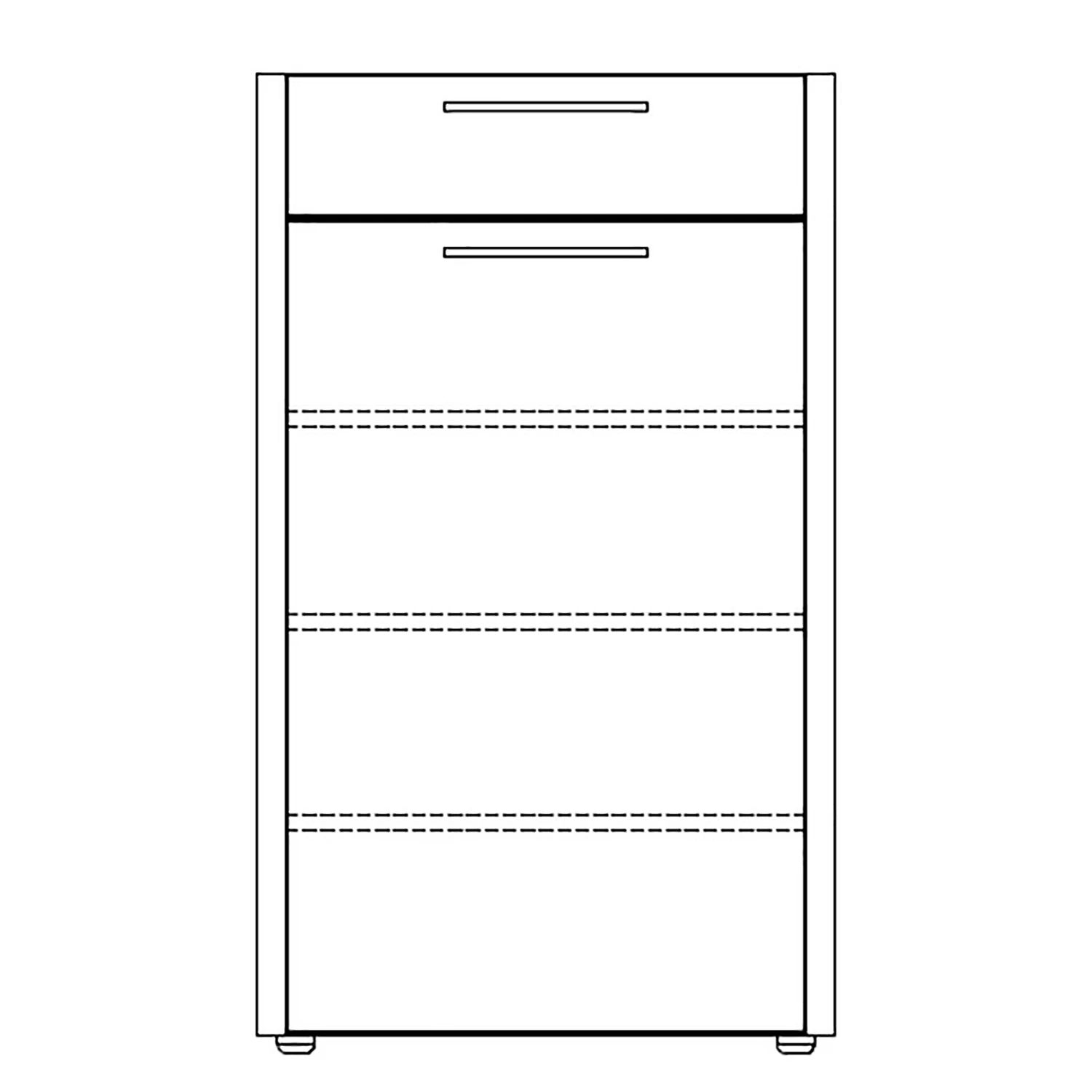 Voss Kommode Levio - Echtholzfurnier - Eiche - Grau - Breite: 61 cm - Türanschlag rechts 5 Voss Kommode Levio - Echtholzfurnier - Eiche - Grau - Breite: 61 cm - Türanschlag rechts – Bild 5
