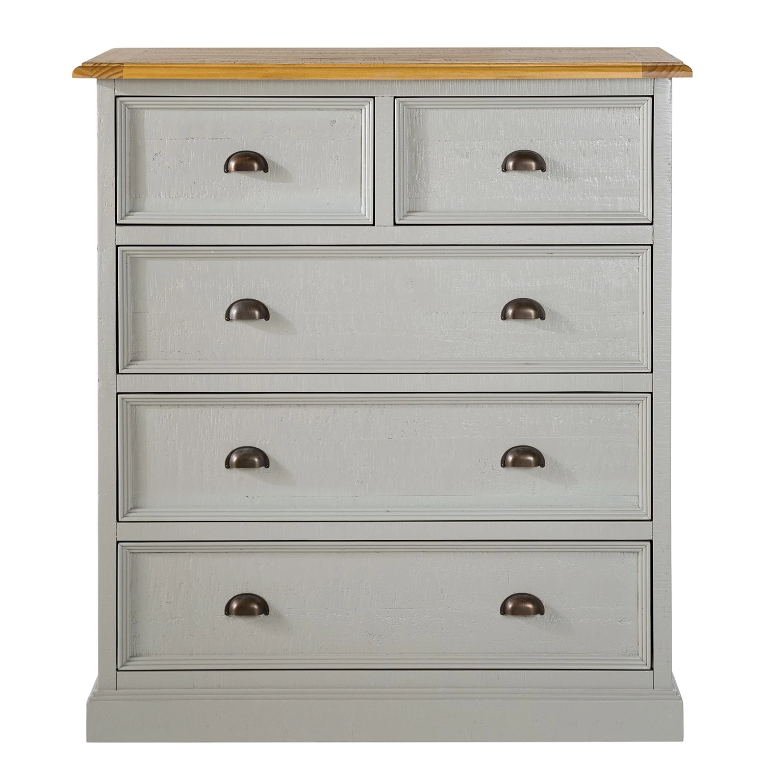 Maison Belfort Kommode Lavalle II - Kiefer teilmassiv - Kiefer / Hellgrau 4 Maison Belfort Kommode Lavalle II - Kiefer teilmassiv - Kiefer / Hellgrau – Bild 4