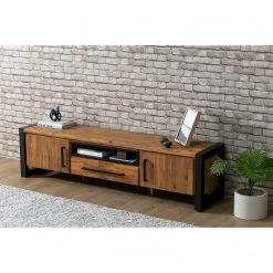 Ars manufacti TV-Lowboard Urban Industry II - Akazie teilmassiv / Metall - Akazie / Schwarz -Wohnzimmermöbel boutique en ligne 1000224206 210714 07372100010 MOOD DETAILS P000000001000224206 mood