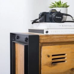 Ars manufacti Higboard Urban Industry I - Akazie teilmassiv / Metall - Akazie / Schwarz -Wohnzimmermöbel boutique en ligne 1000224212 220729 048 DETAILS P000000001000224212