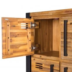 Ars manufacti Higboard Urban Industry I - Akazie teilmassiv / Metall - Akazie / Schwarz -Wohnzimmermöbel boutique en ligne 1000224212 220729 050 DETAILS P000000001000224212