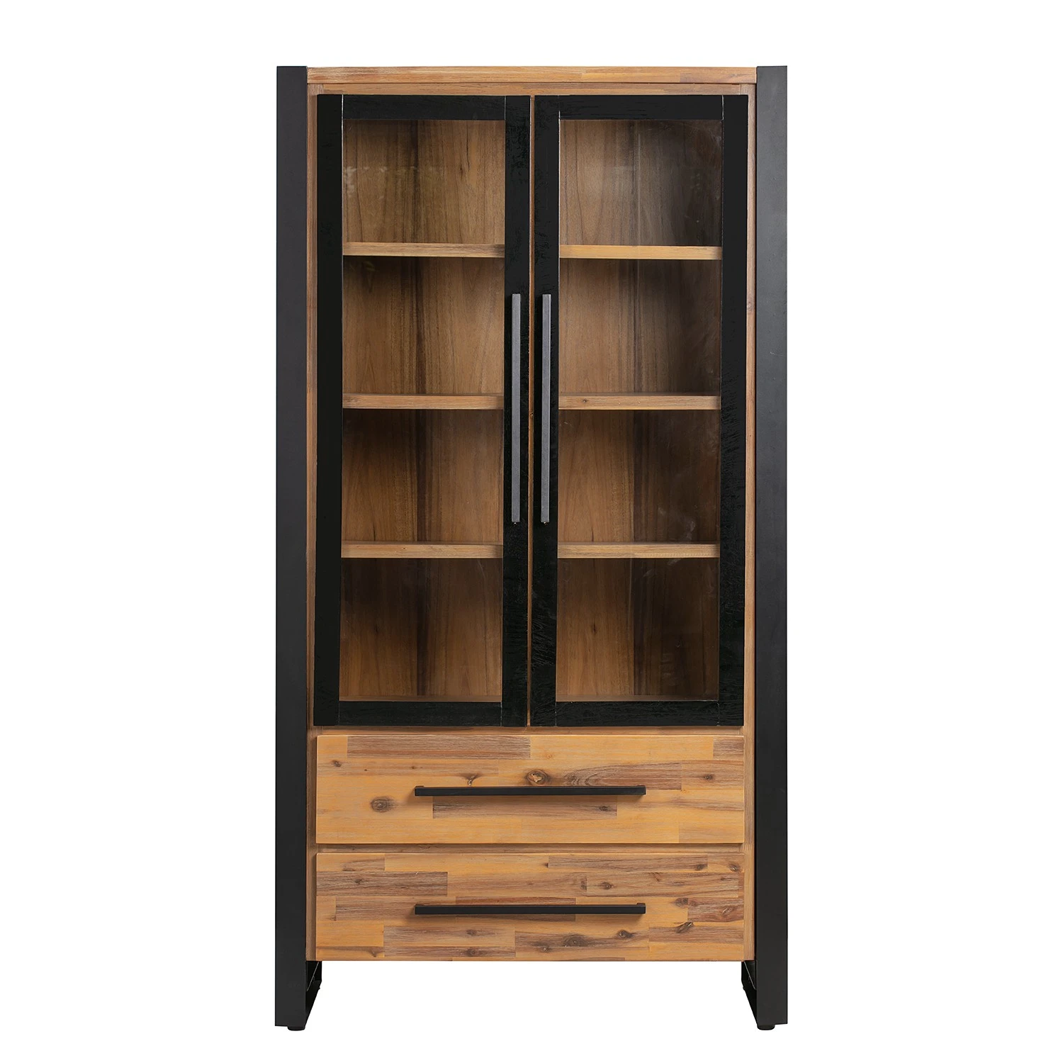 Ars manufacti Vitrinenschrank Urban Industry - Akazie teilmassiv / Metall - Akazie / Schwarz 2 Ars manufacti Vitrinenschrank Urban Industry - Akazie teilmassiv / Metall - Akazie / Schwarz – Bild 2