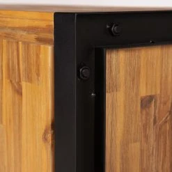 Ars manufacti Sideboard Urban Industry II - Akazie teilmassiv / Metall - Akazie / Schwarz -Wohnzimmermöbel boutique en ligne 1000224223 210908 15542000040 DETAILS P000000001000224223