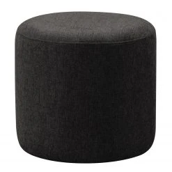 Polsterhocker Moulton - Strukturstoff Talta: Schwarz - 45 x 46 cm