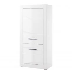 Loftscape Highboard Bricktown IV - Hochglanz Weiß / Matt Weiß