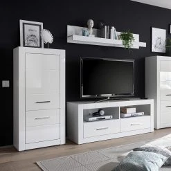 Loftscape Highboard Bricktown IV - Hochglanz Weiß / Matt Weiß -Wohnzimmermöbel boutique en ligne 1000224379 200904 12195900007 MOOD DETAILS P000000001000224379 mood