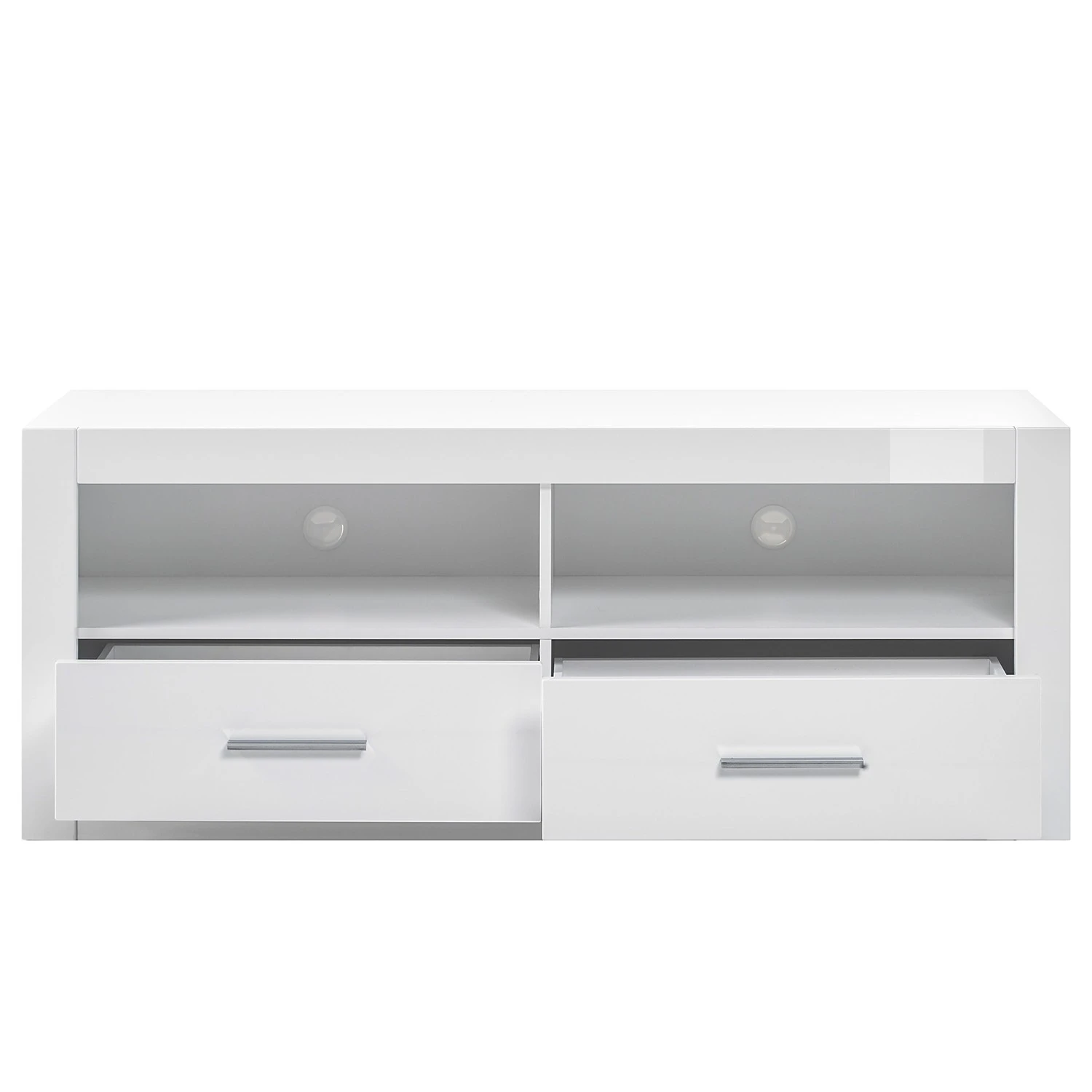 Loftscape Wohnwand Bricktown III (4-teilig) - Hochglanz Weiß / Matt Weiß 8 Loftscape Wohnwand Bricktown III (4-teilig) - Hochglanz Weiß / Matt Weiß – Bild 8