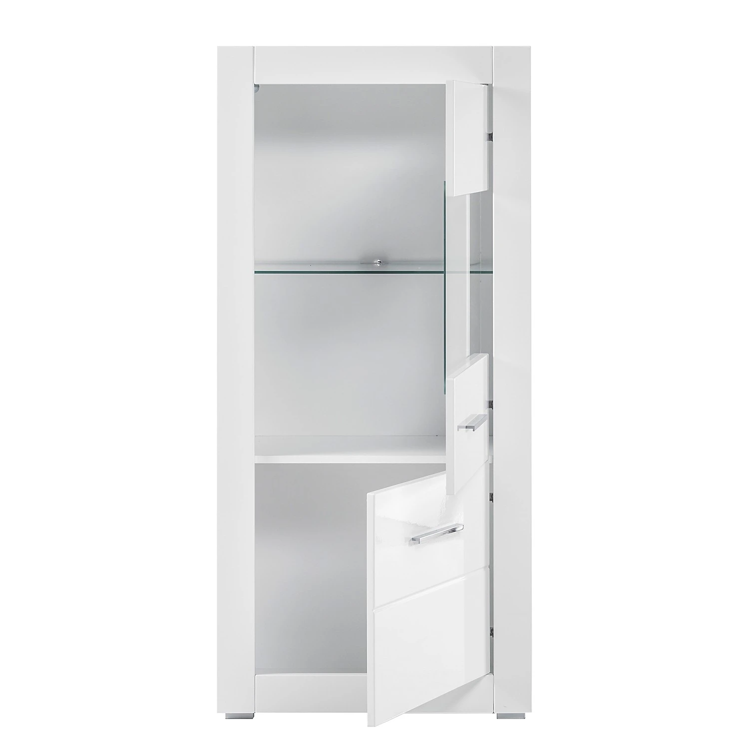 Loftscape Wohnwand Bricktown III (4-teilig) - Hochglanz Weiß / Matt Weiß 11 Loftscape Wohnwand Bricktown III (4-teilig) - Hochglanz Weiß / Matt Weiß – Bild 11