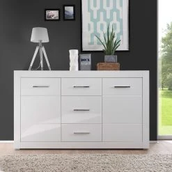 Loftscape Sideboard Bricktown II - Hochglanz Weiß / Matt Weiß -Wohnzimmermöbel boutique en ligne 1000224403 200904 12223700087 MOOD DETAILS P000000001000224403 mood