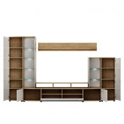 Loftscape Wohnwand Colcord (4-teilig) - Hochglanz Weiß / Eiche Dekor 11 Loftscape Wohnwand Colcord (4-teilig) - Hochglanz Weiß / Eiche Dekor -Wohnzimmermöbel boutique en ligne 1000224461 200902 06401100012 DETAILS P000000001000224461