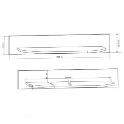 Fredriks Wandboard Karlsburg - Hochglanz Weiß / Altholz Dekor -Wohnzimmermöbel boutique en ligne 1000224468 200902 06402200028 SKETCH DETAILS P000000001000224468 sketch