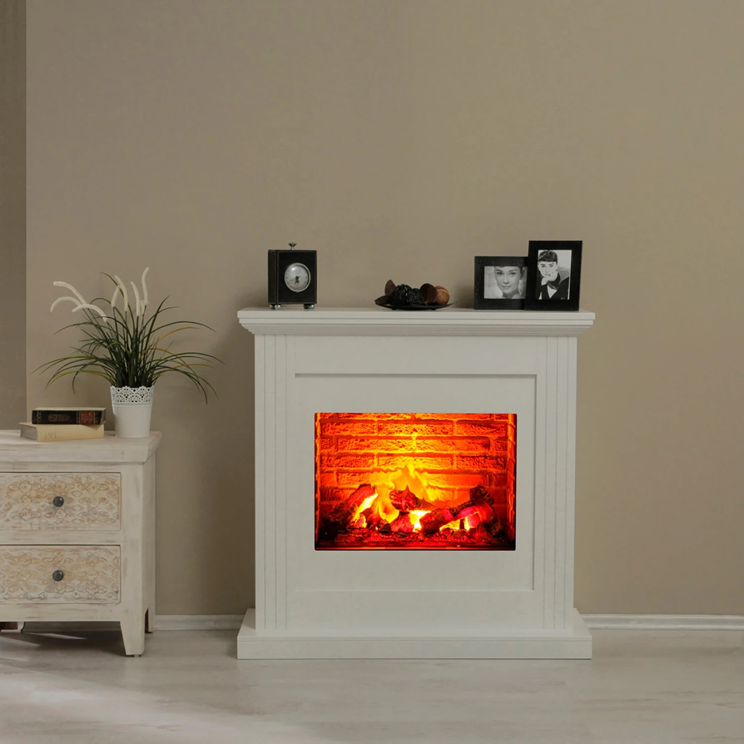 Loftscape Elektrokamin Ontario - Brilliantweiß - Einsatz Stein Dekor 3 Loftscape Elektrokamin Ontario - Brilliantweiß - Einsatz Stein Dekor – Bild 3