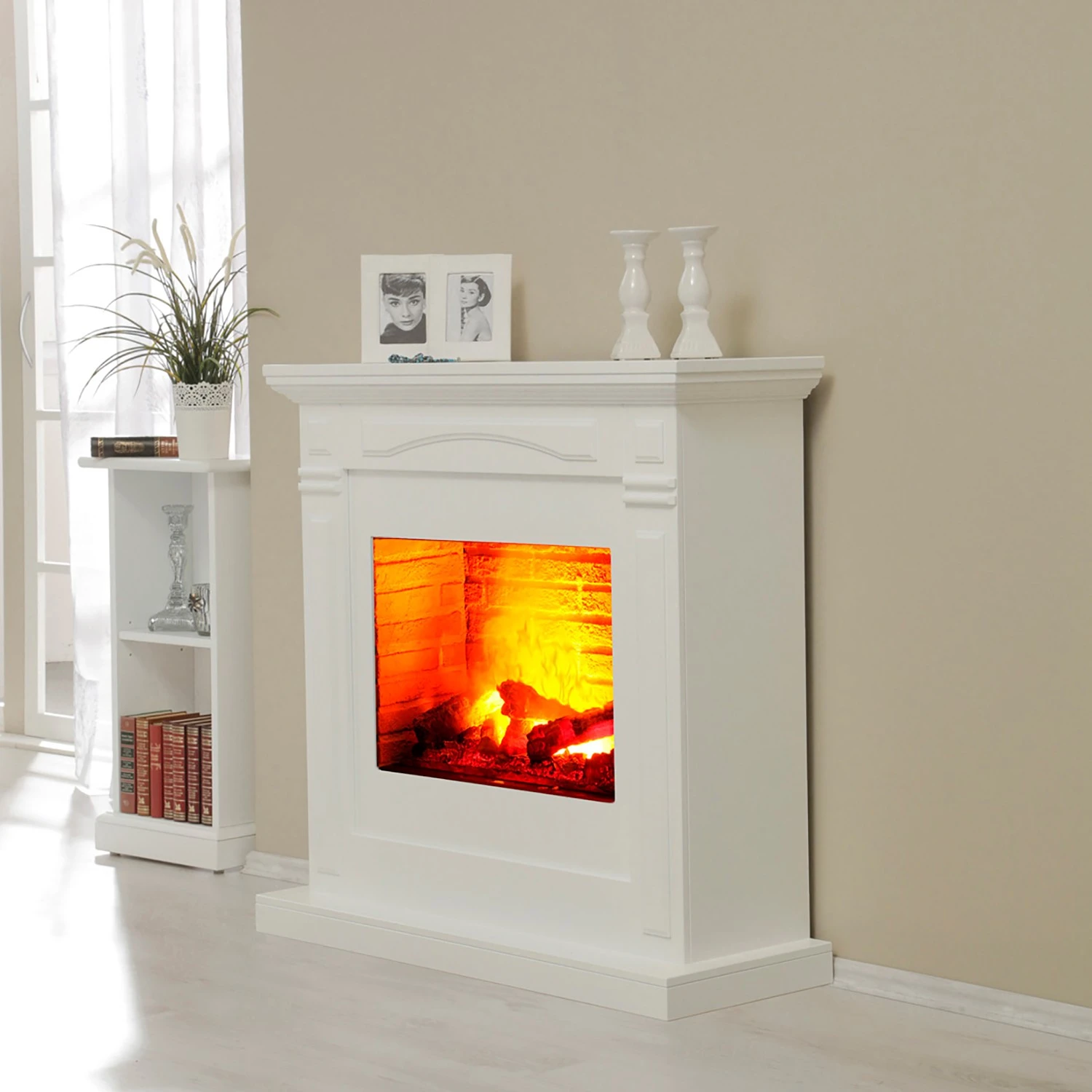 Ridgevalley Elektrokamin Calgary - Brilliantweiß - Einsatz Stein Dekor 2 Ridgevalley Elektrokamin Calgary - Brilliantweiß - Einsatz Stein Dekor – Bild 2