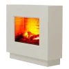 Loftscape Elektrokamin Borkum - Weiß - Einsatz Stein Dekor