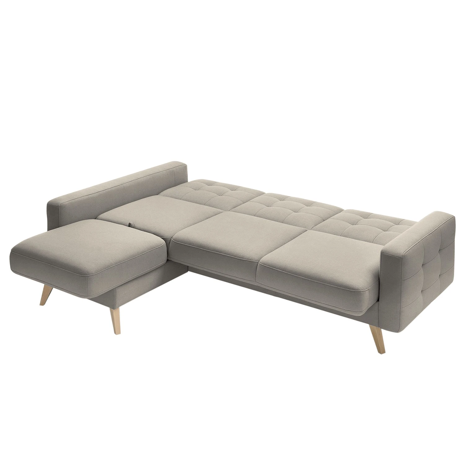 Fredriks Ecksofa Cropwell - Webstoff - Webstoff Ramse: Hellbraun - Longchair davorstehend links 4 Fredriks Ecksofa Cropwell - Webstoff - Webstoff Ramse: Hellbraun - Longchair davorstehend links – Bild 4