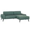 Fredriks Ecksofa Bingham - Webstoff - Webstoff Pras: Blau - Longchair davorstehend rechts - Ohne Hocker